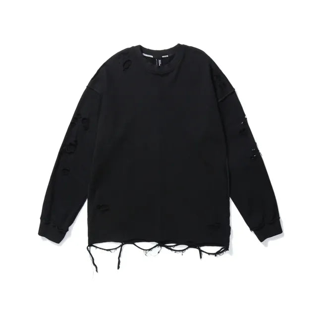 Long Sleeve Ripped Sweaters for Men and Women, Grunge Style