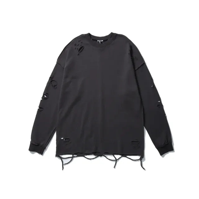 Long Sleeve Ripped Sweaters for Men and Women, Grunge Style